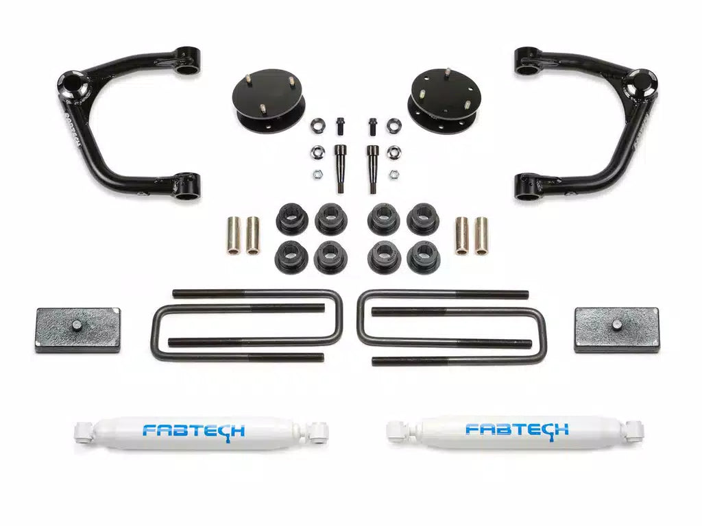Fabtech K1213 3" Uniball UCA System w/ Performance Shocks | 2025 GMC/Chevrolet 1500 2WD/4WD