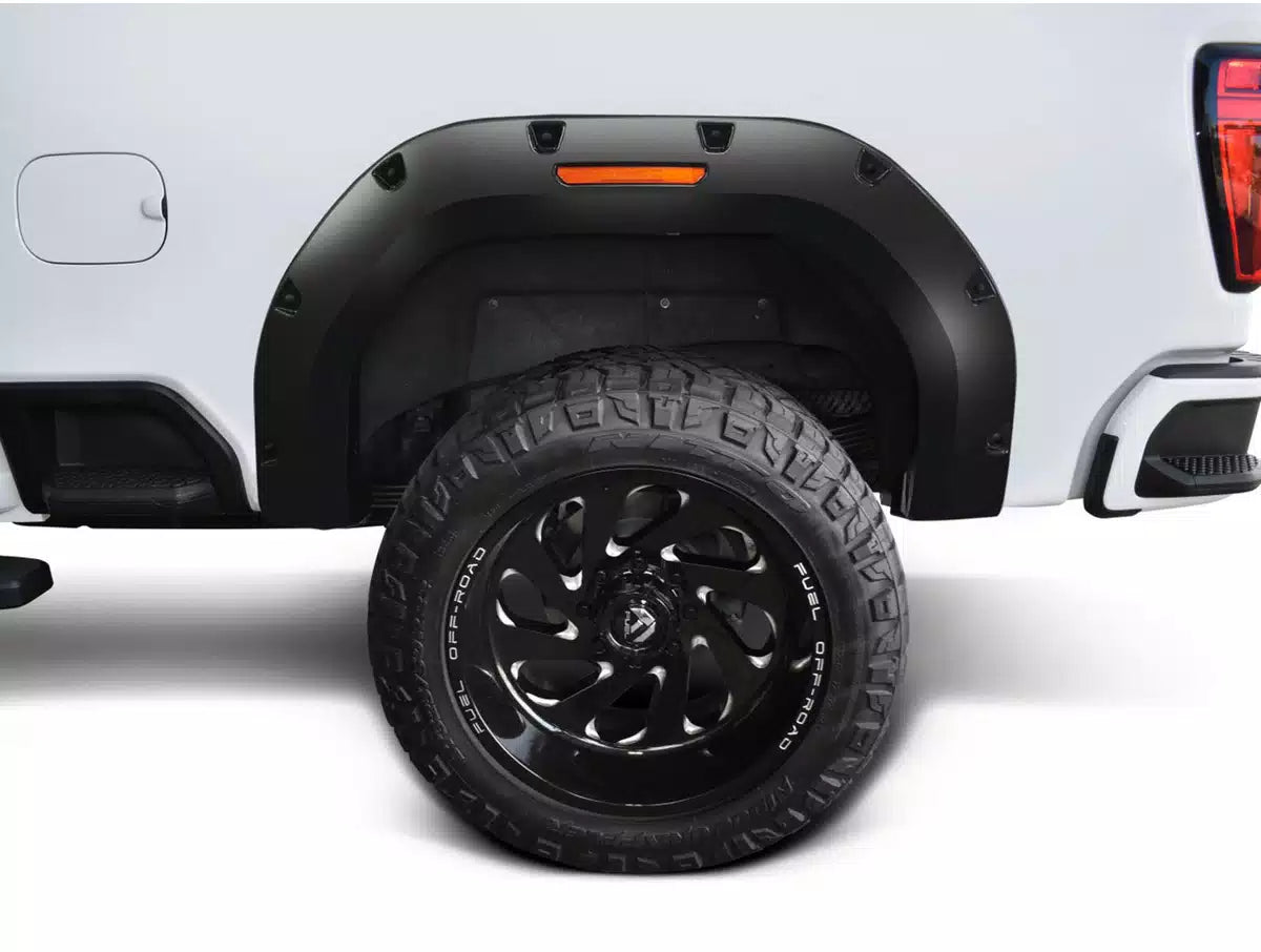 Bushwacker 40987-02 Pocket Style Front & Rear Fender Flares | 2020-2025 GM/GMC Sierra 2500HD/3500HD