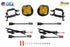 Diode Dynamics DD7128 SS3 Max Yellow SAE LED Fog Light Kit Amber Backlight | 2020-2023 GM Chevrolet Silverado 2500HD/3500HD
