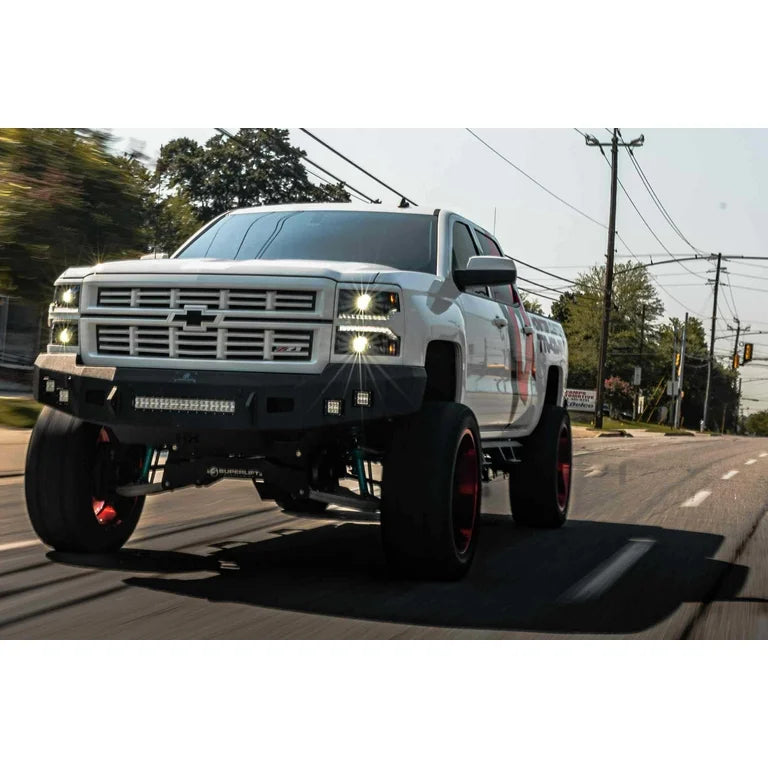 Morimoto LF543.C XB LED Headlight Trim Bezels Pair - Chrome | 2014-2015 GM Chevrolet Silverado 1500