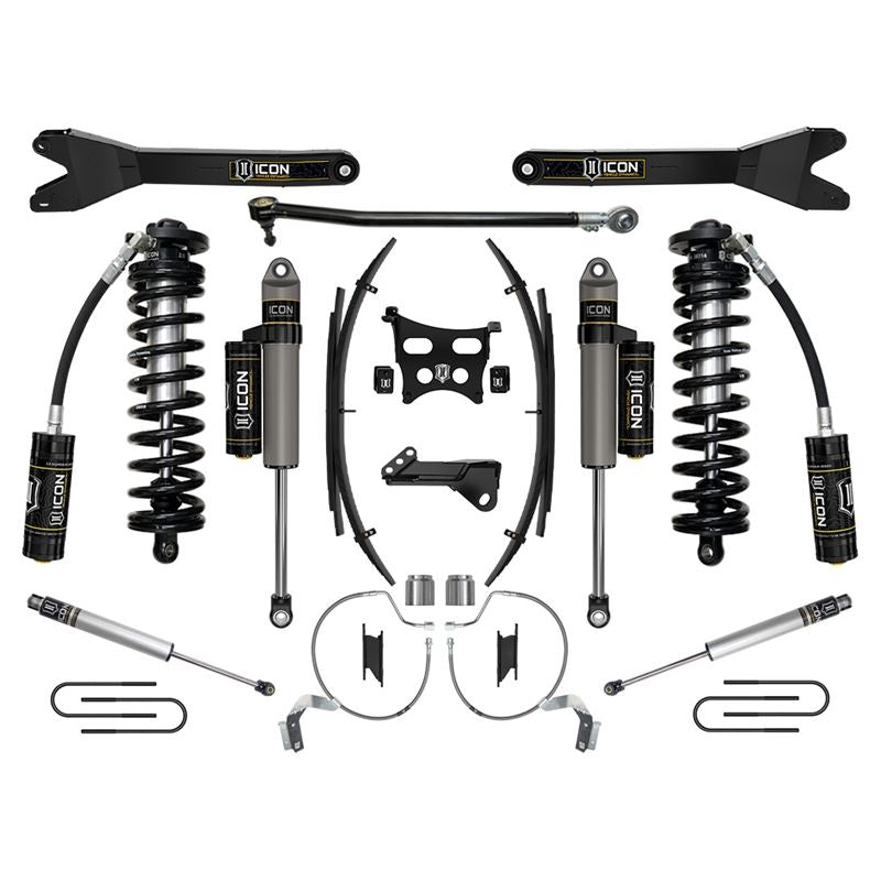 ICON K63214RL 4-5.5" Lift Stage 4 Coilover Conversion System Kit w/ Radius Arms & Expansion Packs | 2023-2025 Ford F250/F350 Super Duty