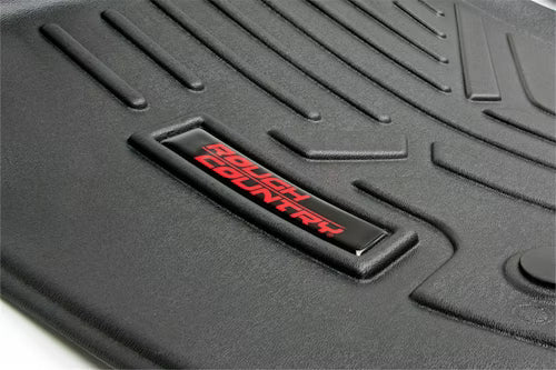 Rough Country M-21072 Heavy Duty Floor Mats Front/Rear | 2007-2014 GM Sierra/Silverado 1500/2500HD
