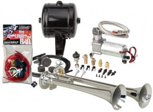 Kleinn HK2 Pro Blaster Dual Truck Horn Kit with 120PSI Sealed Air Compressor and 0.5 Gal Tank | Universal