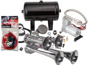 Kleinn HK4 Pro Blaster Quad Air Horn Kit with 130PSI Sealed Air Compressor and 1.0 Gal Tank | Universal
