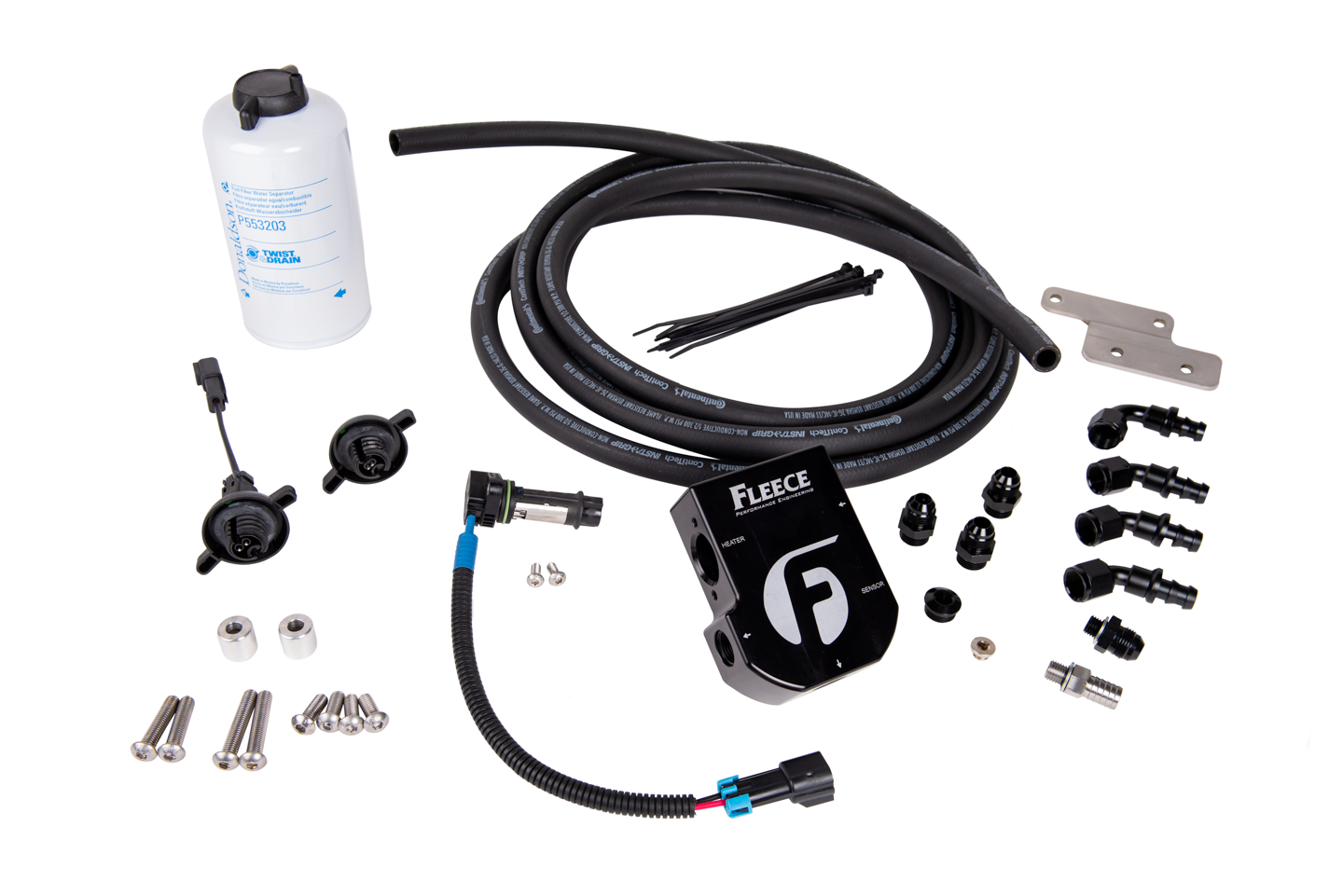 Fleece FPE-CUMM-HFFBA-0318 Auxiliary Heated Fuel Filter Kit | 2003-2018 Dodge RAM 5.9L/6.7L 2500/3500 Cummins