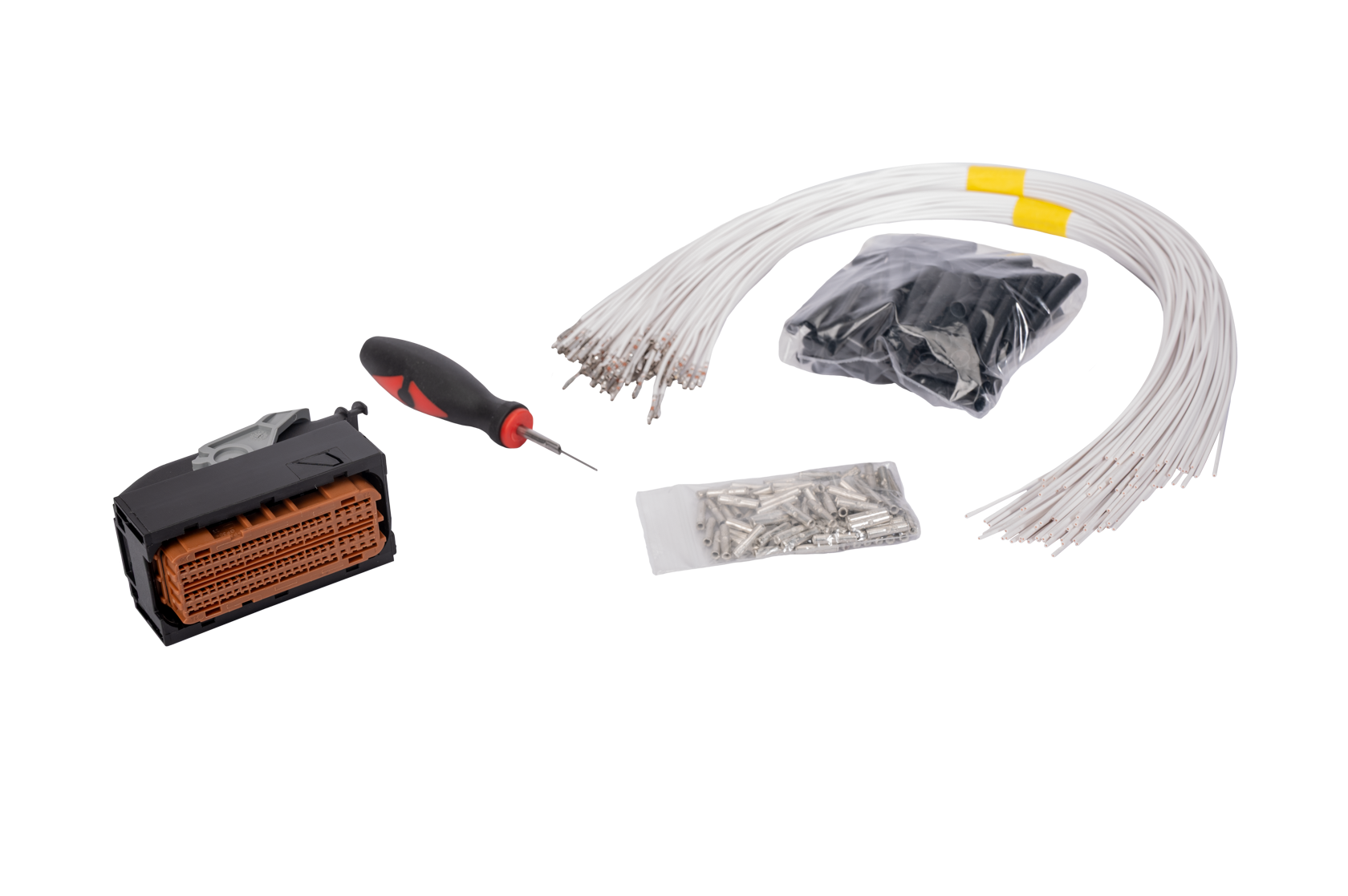 Fleece FPE-HAR-CUMM-ECM-96-BR ECM Connector Repair Kit CM2350/2450 - 96 Pin (Brown) | 2013-2024 RAM 2500/3500 6.7L Cummins 24V