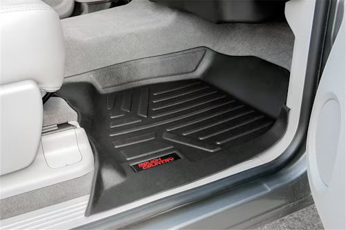 Rough Country M-21072 Heavy Duty Floor Mats Front/Rear | 2007-2014 GM Sierra/Silverado 1500/2500HD