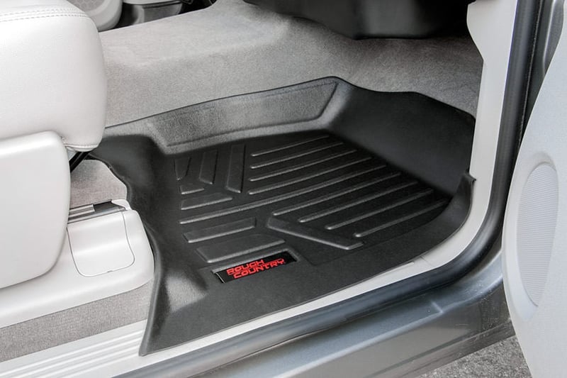 Rough Country M-21143 Heavy Duty Floor Mats | 2014-2019 GM Silverado/Sierra 1500/2500HD/3500HD
