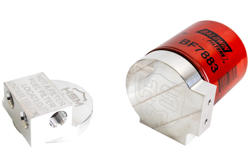 H&S Motorsports 121012 Upper Fuel Filter Relocation Kit | 2011-2015 Ford F250/F350 6.7L Powerstroke