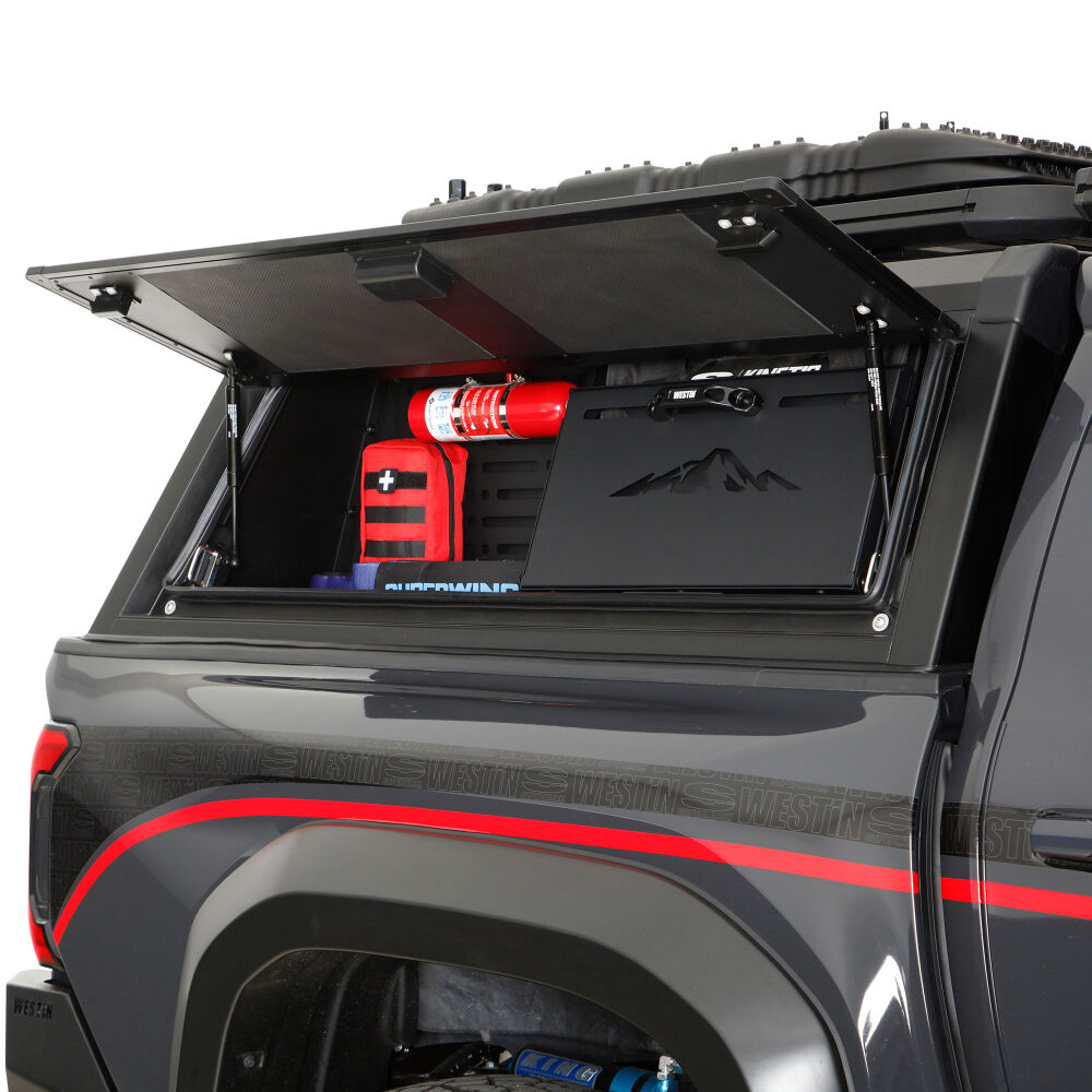 Westin 16-14765S EXP Truck Cap w/ Sliding Front Glass - Matte Black | 2020-2025 RAM 2500/3500 6.5ft Bed
