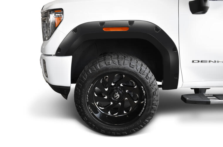 Bushwacker 40987-02 Pocket Style Front & Rear Fender Flares | 2021-2025 GM Silverado/Sierra 2500HD/3500HD