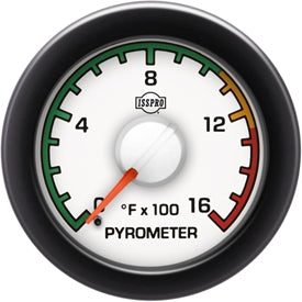 Isspro R14021 EV2 2-1/16 inch 0-1600F Pyrometer w/ Pre-Turbo Color Band Gauge Kit | Universal