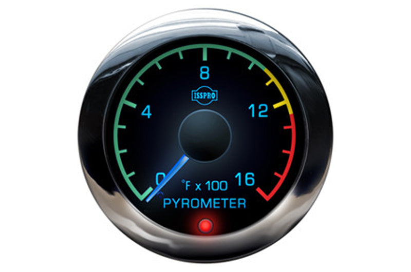 Isspro R13021 EV2 2-1/16 inch 0-1600F Pyrometer with Pre-Turbo Color-Band Gauge Kit | Universal
