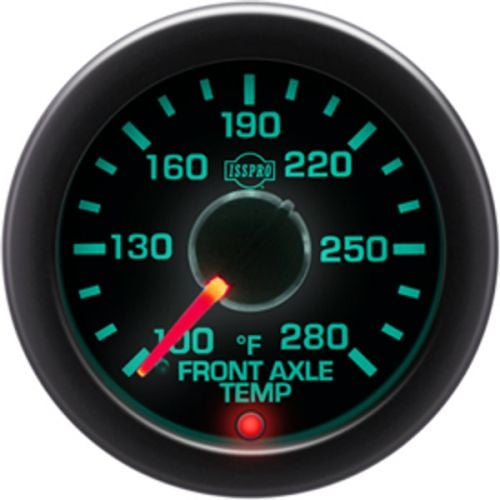 Isspro R14533 EV2 2-1/16 inch 100-280F Oil Temperatue Gauge - White Face Black Bezel | Universal