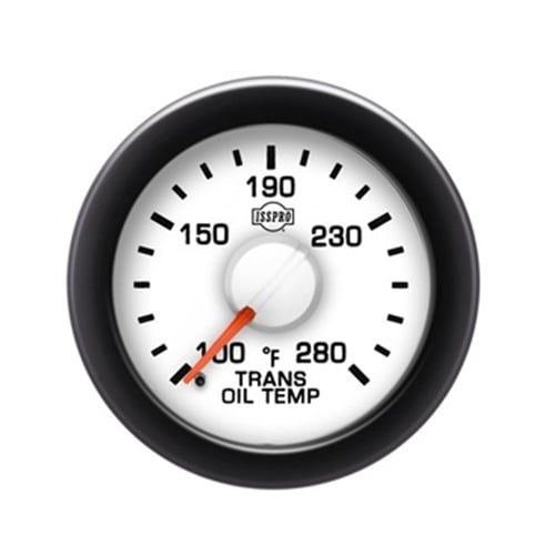 Isspro R14566 EV2 2-1/16 inch 140-320F Trans Oil Temperature Gauge - White Face Black Bezel | Universal