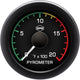 Isspro R16031 EV2 2-1/16 inch 0-2000F Pyrometer with Pre-Turbo Color-Band Gauge - Black Face Black Bezel | Universal