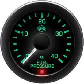 Isspro R16055 EV2 2-1/16 inch 0-40PSI Fuel Pressure Gauge - Black Face Black Bezel | Universal