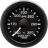 Isspro R16577 EV2 2-1/16 inch 140-320F Coolant Temperature Gauge - Black Face Black Bezel | Universal