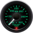Isspro R16577 EV2 2-1/16 inch 140-320F Coolant Temperature Gauge - Black Face Black Bezel | Universal
