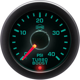 Isspro R50012R EV2 0-1600F Pyrometer & 0-40PSI Boost & Pillar Kit - White Face Red Black Bezel | 1994-1997 Dodge RAM 2500/3500 5.9L Cummins