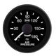 Isspro R16266 EV2 2-1/16 inch 0-180PSI Air Pressure Gauge - Black Face Black Bezel | Universal