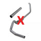 Diamond Eye K4319A-RP 4 inch Turbo Back Single-Exit Straight Pipe No Tip Exhaust | 2000-2003 Ford F250/F350 7.3L Powerstroke