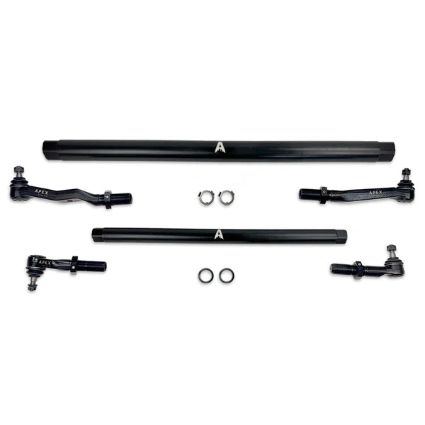Apex KIT380-BLK Heavy Duty ProLock Black Aluminum Tie Rod & Drag Link Assembly | 2003-2013 Dodge RAM 2500/3500 4WD