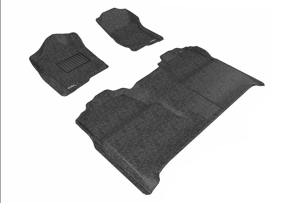 3DM L1CH04702209 Classic Black Floor Mats | 2007-2013 GM Silverado/Sierra 1500/2500HD/3500HD