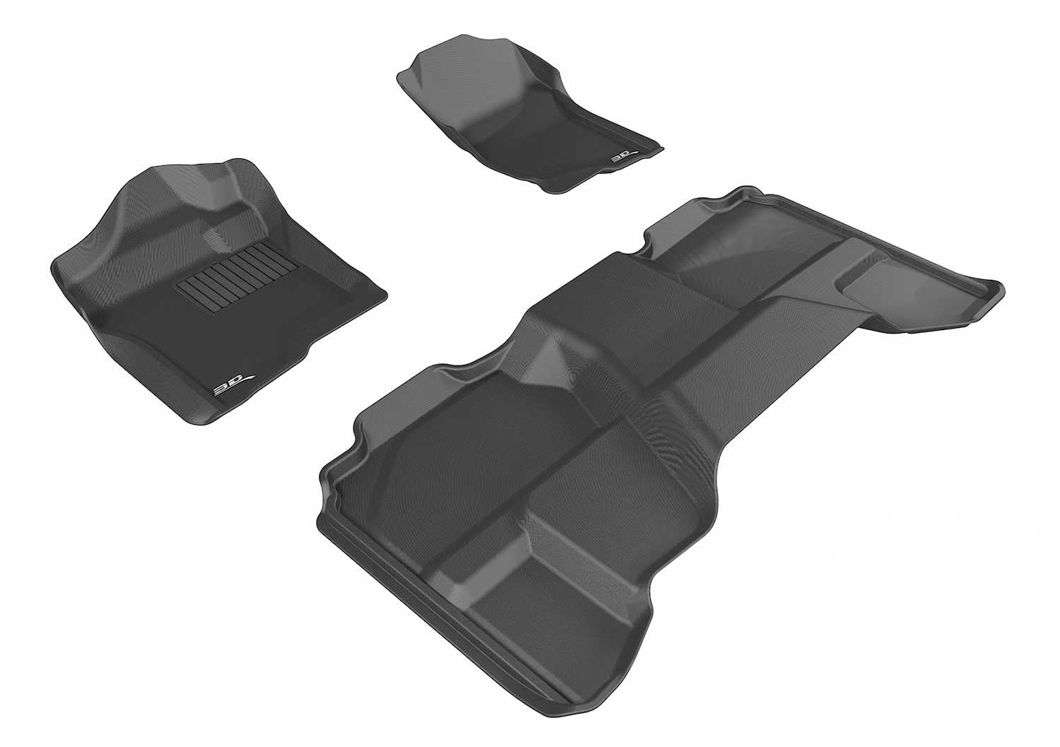 3DM L1CH05001509 Kagu Black Floor Mats | 2007-2013 GM Silverado/Sierra 1500/2500HD/3500HD