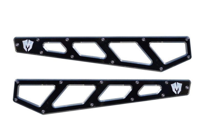 McGaughys 51101 Radius Arm Billet Face Plates - Black | 2005-2022 Ford F250/F350