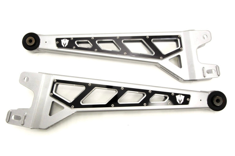 McGaughys 51101 Radius Arm Billet Face Plates - Black | 2005-2022 Ford F250/F350