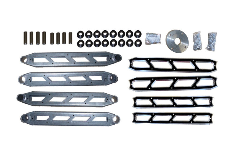 McGaughys 51211 Rear Boxed 4-Link Kit with Black Billet Face Plates | 2014-2024 RAM 2500 4WD