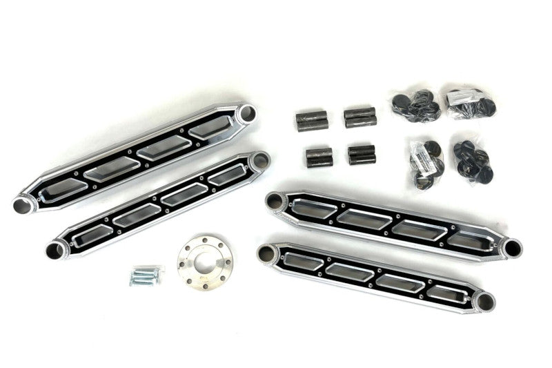 McGaughys 51211 Rear Boxed 4-Link Kit with Black Billet Face Plates | 2014-2024 RAM 2500 4WD