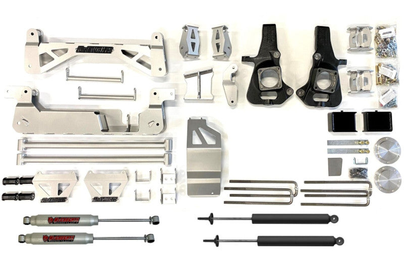 McGaughys 52051 7-9 inch Lift Kit - Silver | 2002-2010 GM Silverado/Sierra 3500HD 4WD Duramax