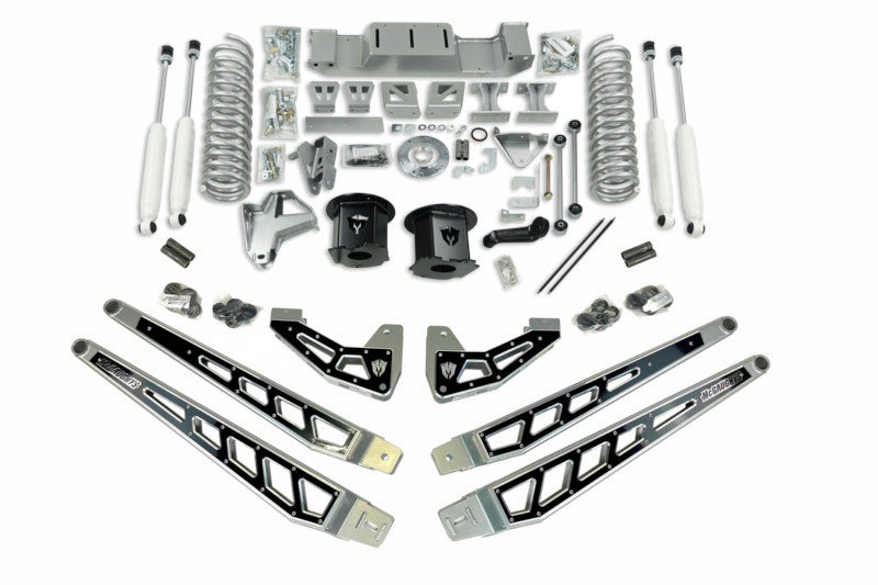 McGaughys 54430 8 inch 4-Link Lift Kit - Silver | 2019-2023 RAM 2500 4WD Air Ride