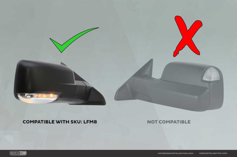 Morimoto LFM8 XB LED Underside Mirror Lights | 2009-2018 Dodge RAM 2500/3500