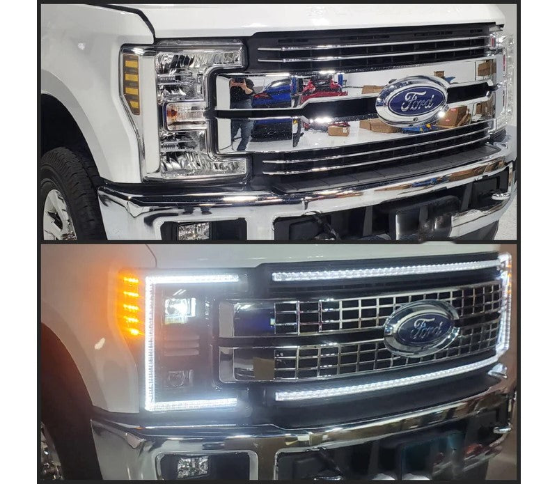 OLM E.16024.1 Essential Series White LED Grille | 2017-2019 Ford F250/F350
