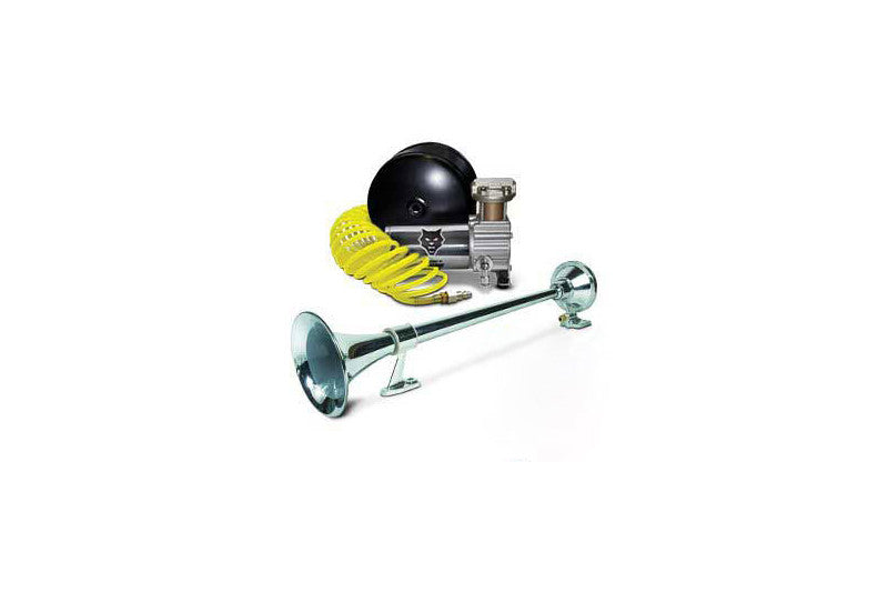 PacBrake HP10238 Premium Large Single Air Horn Kit with Onboard Air Kit | Universal