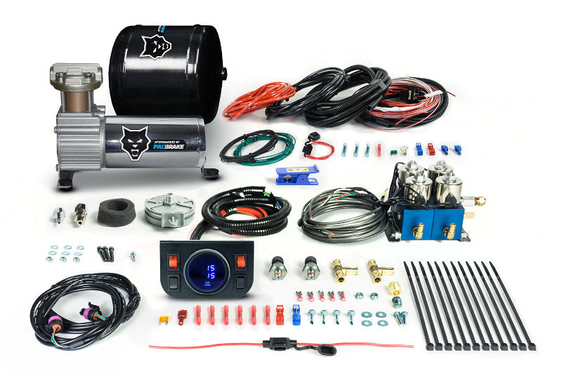 PacBrake HP10273 Premium In Cab Control Kit For Independent Electric Air Spring Activation with Digital Gauge | Universal