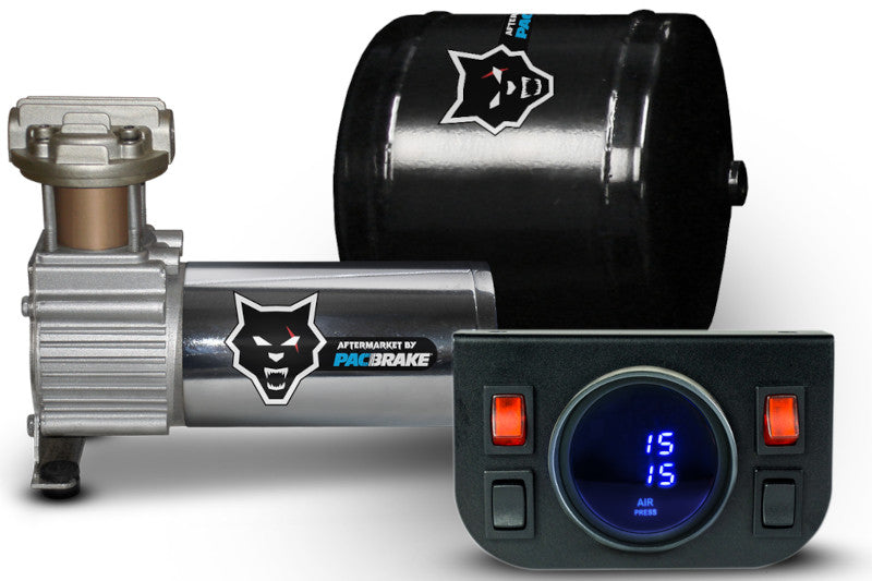 PacBrake HP10273 Premium In Cab Control Kit For Independent Electric Air Spring Activation with Digital Gauge | Universal