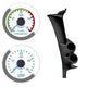 Isspro R60022B EV2 Dual Gauge Pillar Kit - Pyro-Boost - White Face Chrome Bezel | 1999-2007 Ford F250/F350 7.3L Powerstroke/6 0L Powerstroke