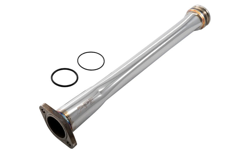 PPE 119030130 Polished 304 Stainless Steel Coolant Tube (pump to oil cooler) | 2001-2025 GM Silverado/Sierra 2500HD/3500HD 6.6L Duramax