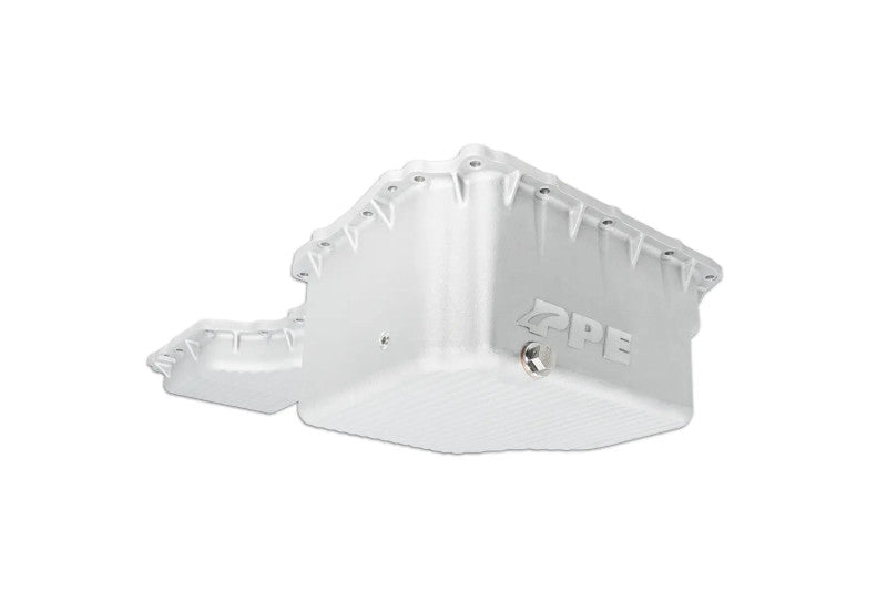 PPE 114053100 Heavy Duty Deep-Capacity Raw Aluminum Engine Oil Pan | 2020-2025 GM Silverado/Sierra 2500HD/3500HD 6.6L Duramax