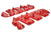 PPE 118021212 Valve Cover Kit with Pillars - Red | 2005-2010 GM Silverado/Sierra 2500HD/3500HD 6.6L Duramax