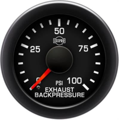 Isspro R17155 EV2 2-1/16 inch 0-100PSI Exhaust Back Pressure Gauge | Universal