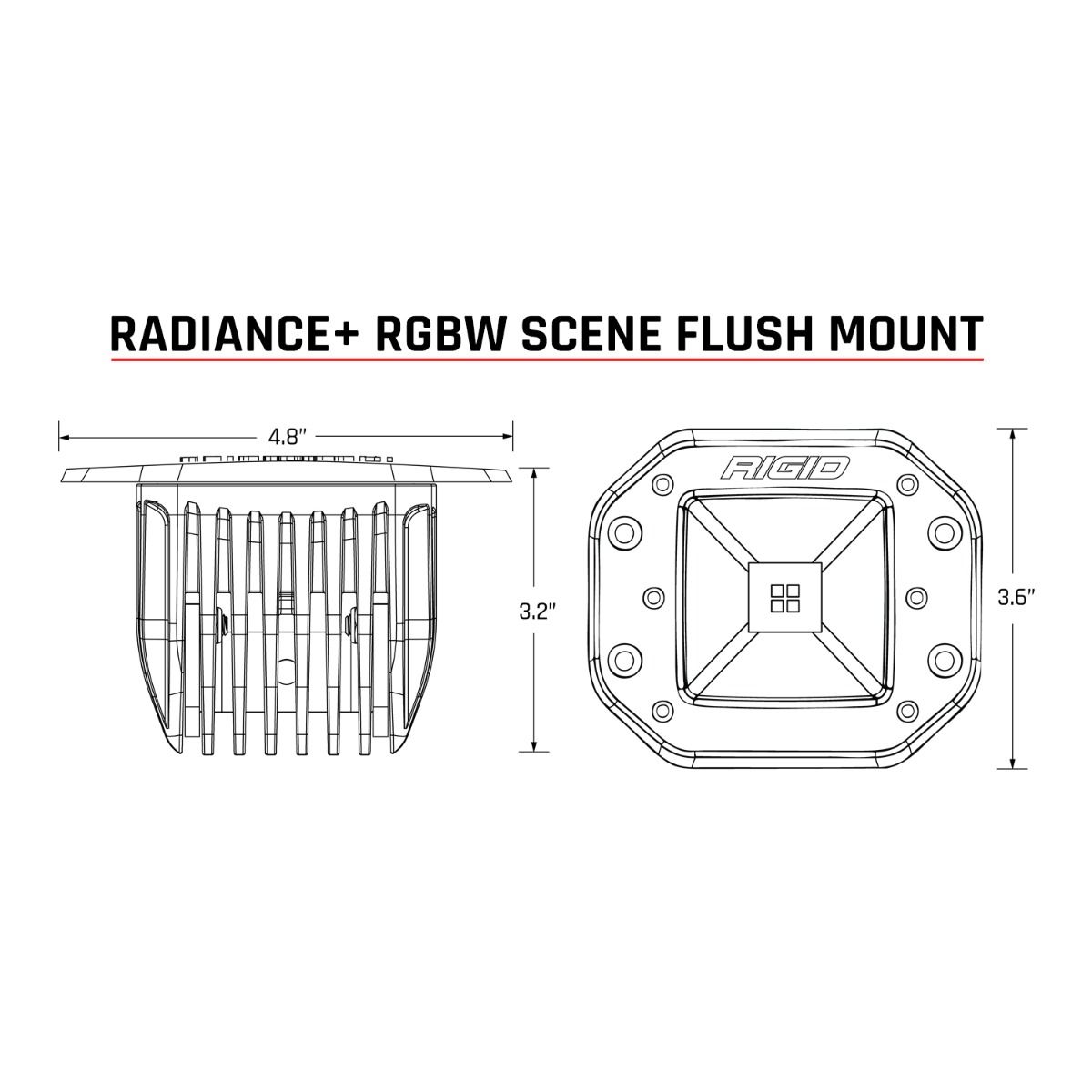 Rigid 682153 Radiance+ Scene RGBW Flush Mount 3 Pair | Universal