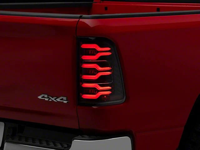 AlphaRex 640020 PRO Series Red Smoke LED Tail Lights | 2010-2018 Dodge RAM 2500/3500 Halogen OEM