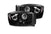 Recon 264199BKCC Smoked Projector Headlights with LED Halos | 2006-2009 Dodge RAM 1500/2500/3500