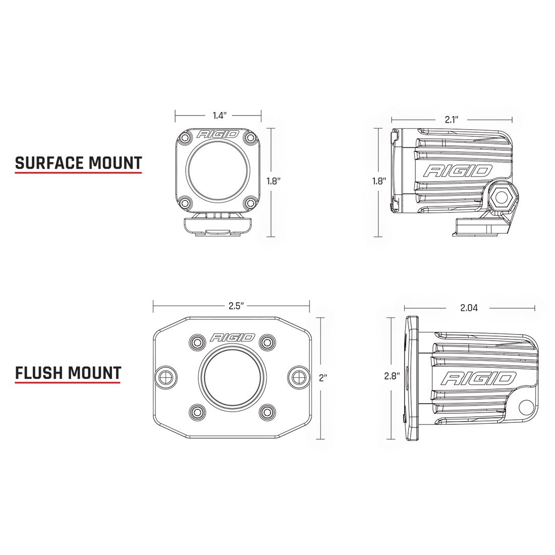 Rigid 20541 Ignite Series Diffused Lights | Universal
