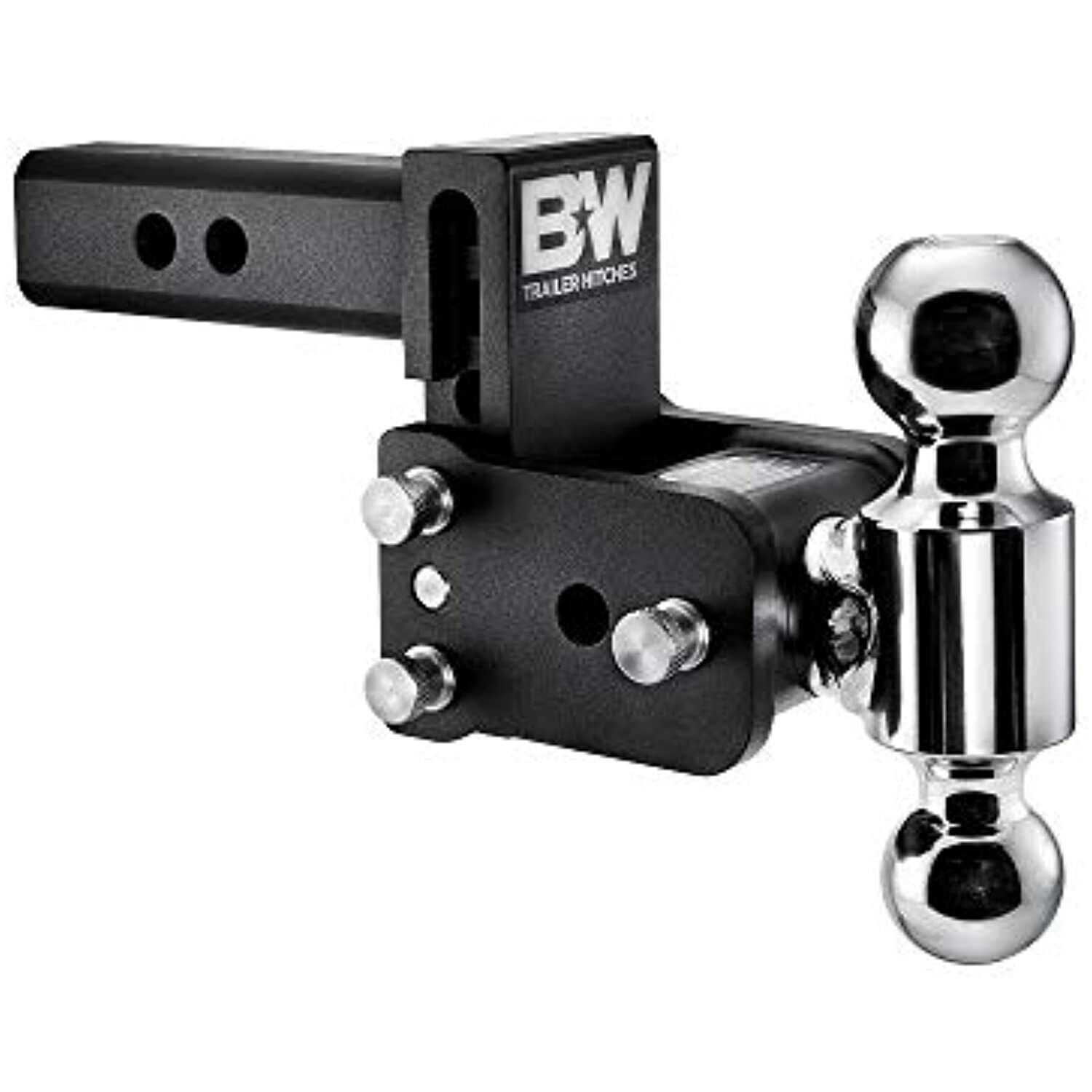 B&W TS10033B Black Tow & Stow 2x2-5/16 Dual Ball Hitch with 2 inch Shank, 3 inch Drop, 3.5 inch Rise | Universal